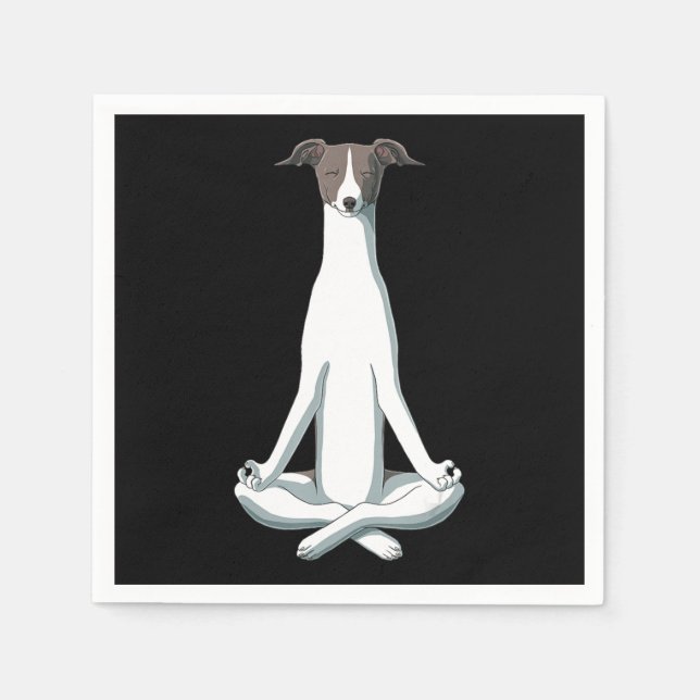 Hund Lover | Yoga Italian Greyhound Serviette (Vorderseite)