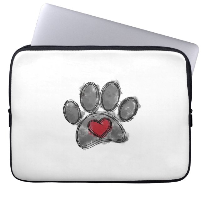 Hund Lover Zeichnend Aquarell Laptopschutzhülle (Vorderseite)