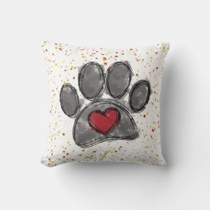 Hund Lover Zeichnend Aquarellfarbe Spritzer Kissen