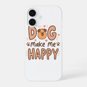 Hund macht mich glücklich iPhone 16 Fall Hülle