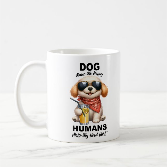 Hund macht mich glücklich Tasse (Links)