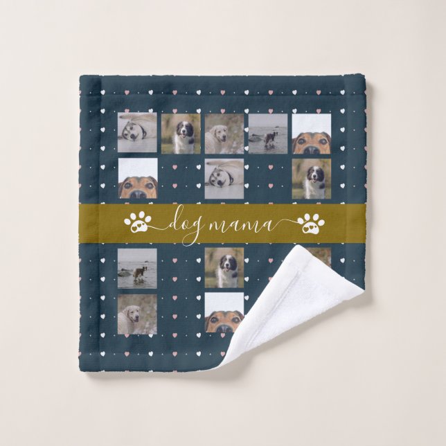 Hund Mama, 5 Foto Waschlappen (Waschlappen)