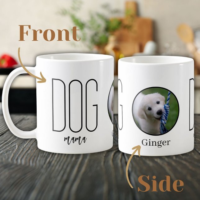 Hund Mama Foto Hund Lover mit Name Kaffee Tasse (Von Creator hochgeladen)