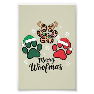 Hund Mama Weihnachten Frohe Woofmas Hunde Liebhabe Fotodruck