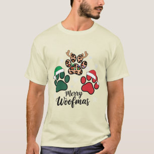 Hund Mama Weihnachten Frohe Woofmas Hunde Liebhabe T-Shirt