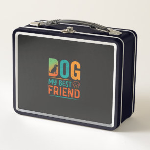 Hund mein bester Freund Retro-Design Metall Brotdose