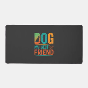 Hund mein bester Freund Retro-Design Schreibtischunterlage