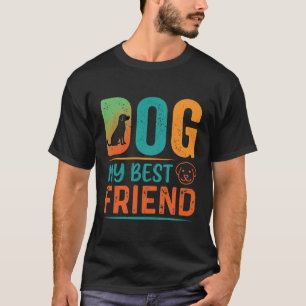 Hund mein bester Freund Retro-Design T-Shirt