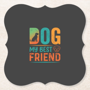 Hund mein bester Freund Retro-Design Untersetzer