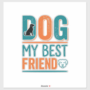 Hund mein bester Freund Vintage Hundeliebhaber-Shi Aufkleber