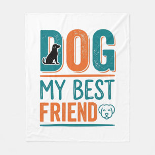 Hund mein bester Freund Vintage Hundeliebhaber-Shi Fleecedecke