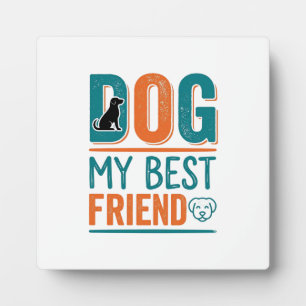 Hund mein bester Freund Vintage Hundeliebhaber-Shi Fotoplatte