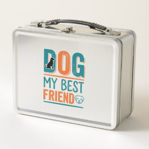 Hund mein bester Freund Vintage Hundeliebhaber-Shi Metall Brotdose