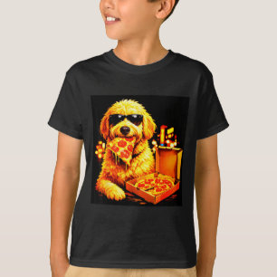 Hund Meme Goldendoodle Meme mit Sonnenbrille isst T-Shirt