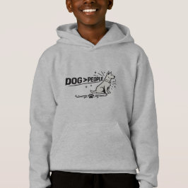 HUND > MENSCHEN – Lustiges Design für Hundebesitze Hoodie