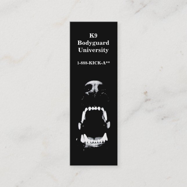 Hund Mini Visitenkarte (Vorderseite)