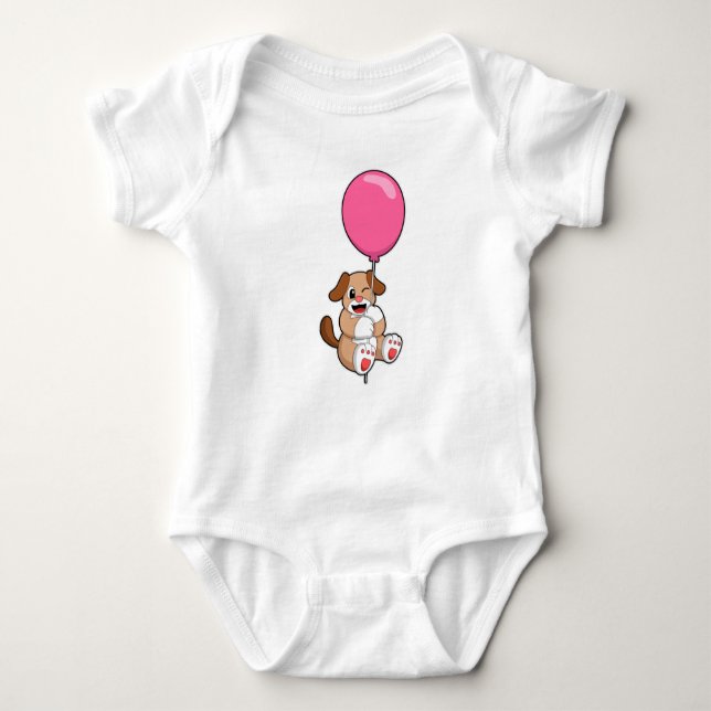 Hund mit Balloon Baby Strampler (Vorderseite)