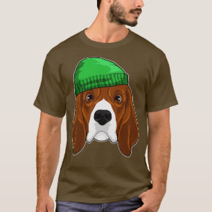 Hund mit Beanie T-Shirt