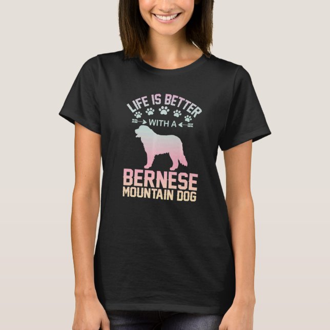 Hund mit Berner Hund 1 T-Shirt (Vorderseite)