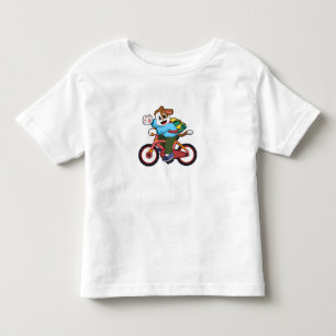 Hund mit Fahrrad Kleinkind T-shirt