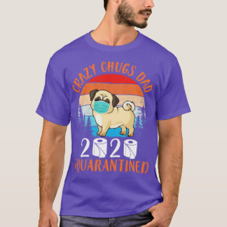 Hund mit Gesichtsmaske Toilettenpapier Pfosten glü T-Shirt