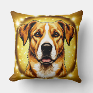 Hund mit Glitzer Geschenk für Haustierliebhaber In Kissen