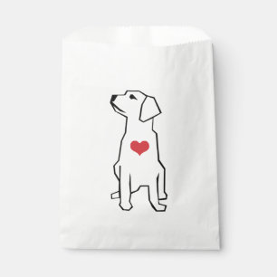 Hund mit Herz-Illustrations-Bevorzugungs-Tasche Geschenktütchen