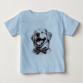 Hund mit Krawatte Baby T-shirt
