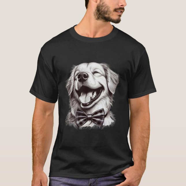 Hund mit Krawatte T-Shirt (Vorderseite)