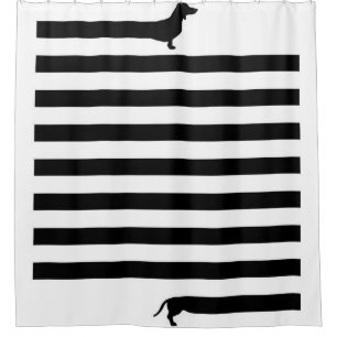 Hund mit langer Dackel   Funny Dackel Gift Duschvorhang