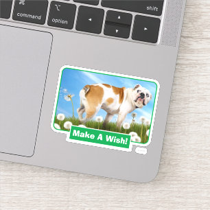 Hund mit Lüster Aufkleber