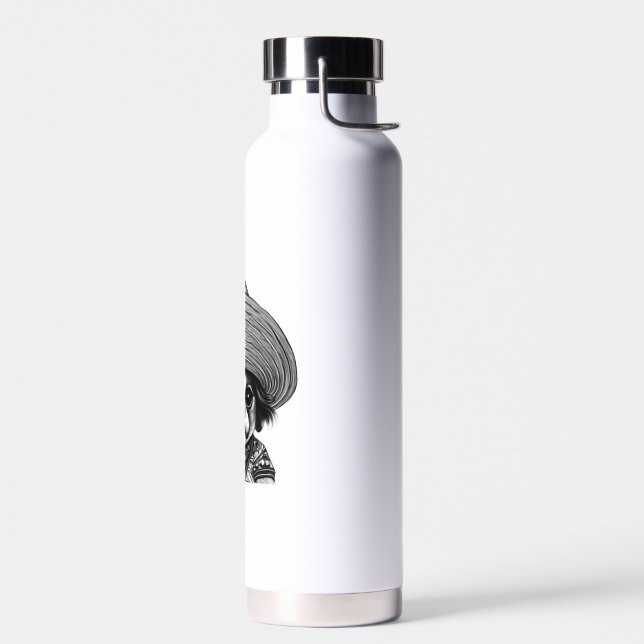 Hund mit Originalfarbe Trinkflasche (Links)