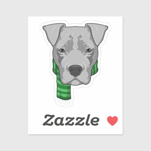Hund mit Scarf Aufkleber (Blatt)