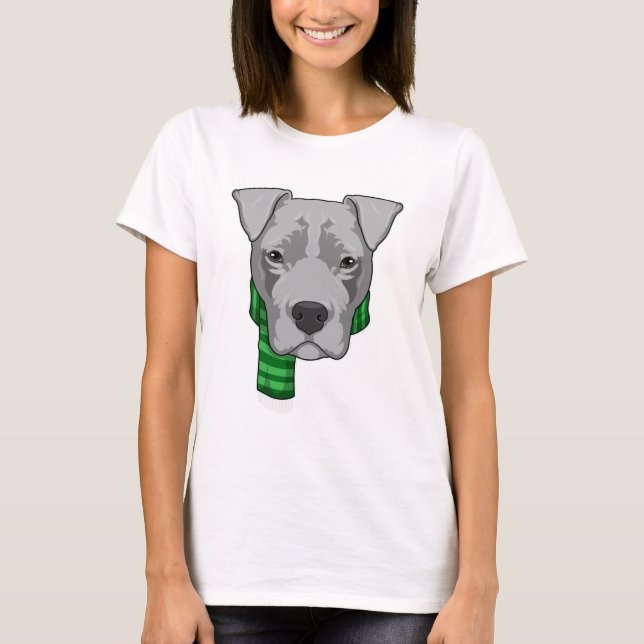 Hund mit Scarf T-Shirt (Vorderseite)