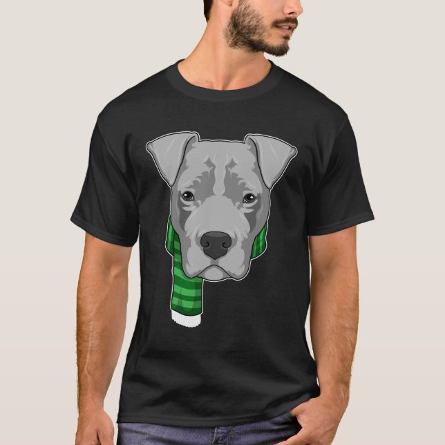 Hund mit Scarf T-Shirt (Vorderseite)