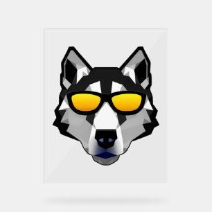 Hund mit Sonnenbrille - Sibirischer Husky Acrylschild