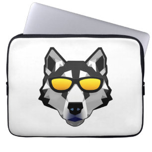 Hund mit Sonnenbrille - Sibirischer Husky Laptopschutzhülle