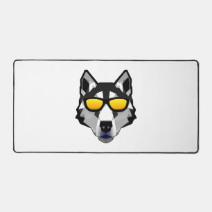 Hund mit Sonnenbrille - Sibirischer Husky Schreibtischunterlage