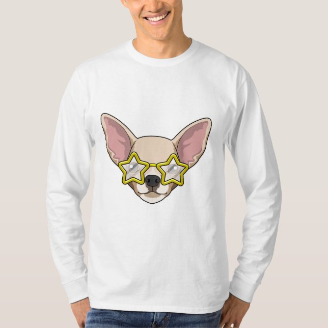 Hund mit Sonnenbrille T-Shirt (Vorderseite)