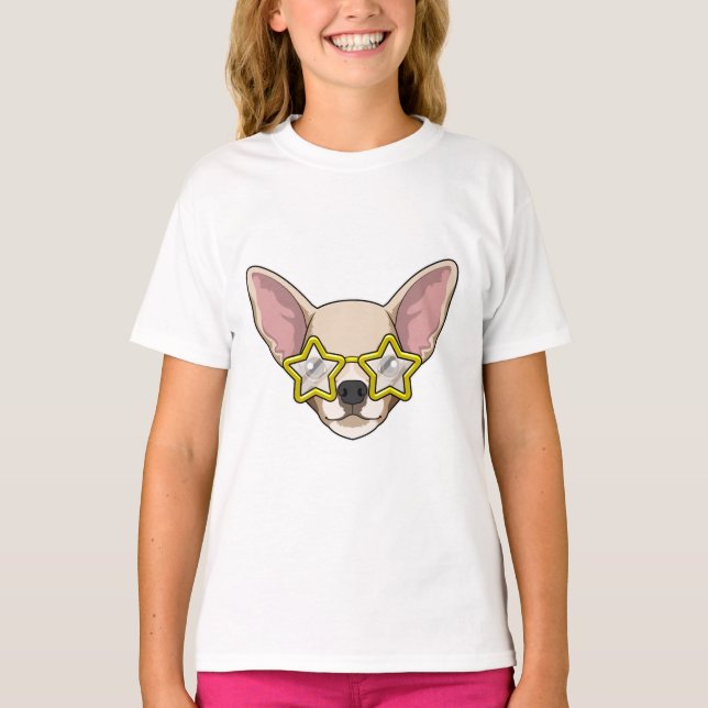 Hund mit Sonnenbrille T-Shirt (Vorderseite)