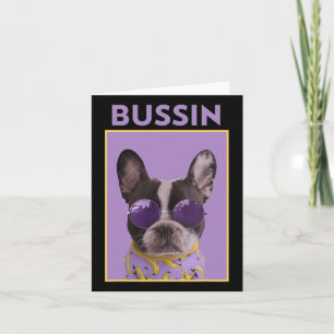 Hund mit Sungles Bulldog Bussin Karte