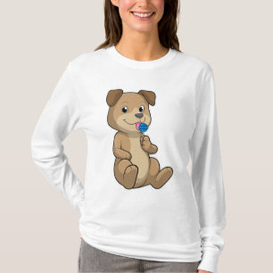 Hund mit Süßigkeiten Lollipop T-Shirt