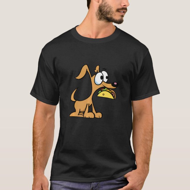 Hund mit Taco T-Shirt (Vorderseite)