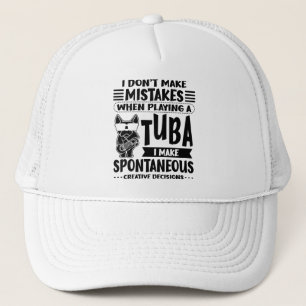 Hund mit Tuba Music Tubaist Tubist Tubist Truckerkappe