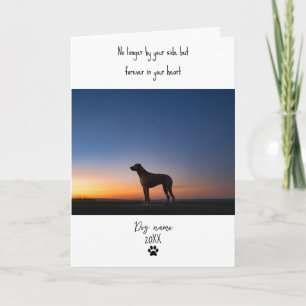 Hund-Mitleidskarte zum Verlust Gedenken mit Foto Karte