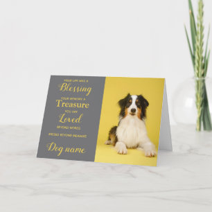 Hund-Mitleidskarte zum Verlust Gedenken mit Foto Karte