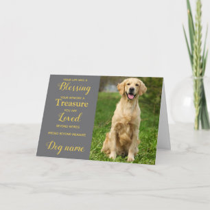 Hund-Mitleidskarte zum Verlust Gedenken mit Foto Karte