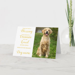 Hund-Mitleidskarte zum Verlust Gedenken mit Foto Karte