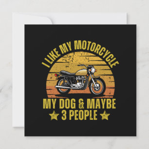 Hund Motorrad Einladung