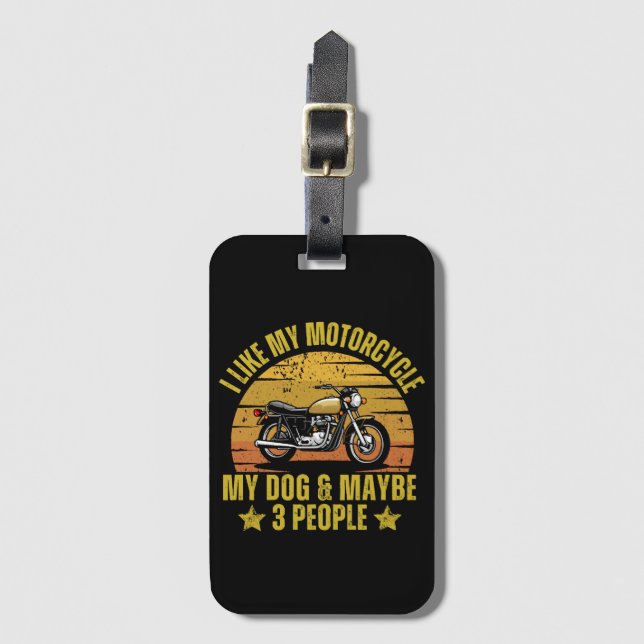 Hund Motorrad Gepäckanhänger (Vorderseite Vertikal)